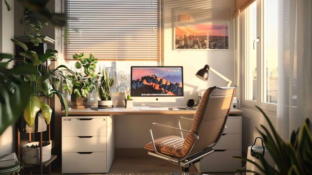 Stylish home office storage